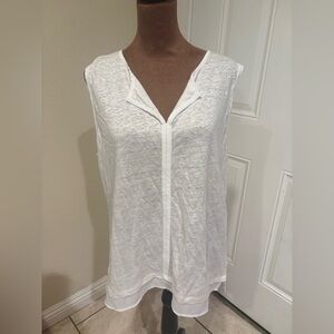 Sanctuary White Textured Sleeveless Blouse